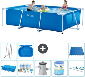 Intex Piscina Con Estructura Rectangular - 300x200x75 Cm - 7-piezas S30219