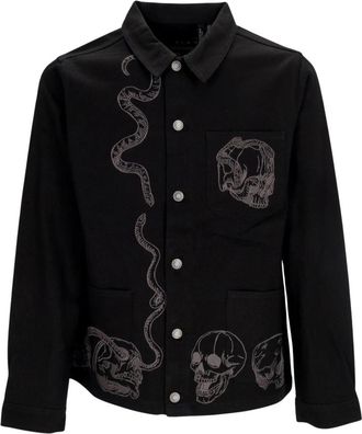 The Hundreds Demise Jacket - Heren - Spijkerjassen - Zwart - S - Katoen - Jassen