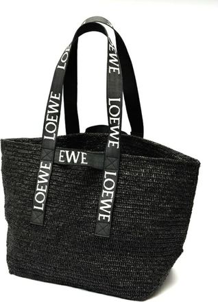 Loewe Black Raffia Tote Bag (Pre-Owned)