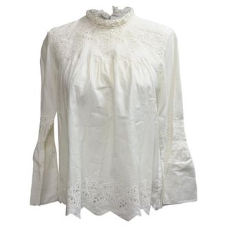 Ulla Johnson Halsey Blouse in White Cotton