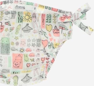 BONPOINT Girls Swimsuit With Print, Rose Cotton Swimsuits Sea Clothing