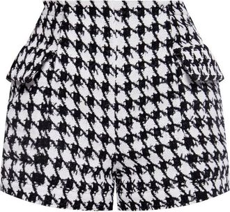 Balmain Houndstooth Jacquard Shorts Size M