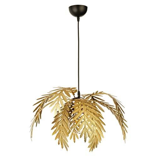 Homemania Pendelleuchte Este - Kronleuchter In Gold/Schwarz, 2x E27, 115 Cm Lang