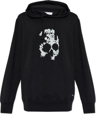 Alexander McQueen Hoodies & sweatvesten, Heren, Zwart, XL, Katoen, Sweatshirt met een opvallend schedelmotief