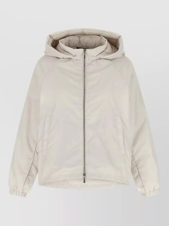 Moorer soave wk padded hooded jacket elastic cuffs