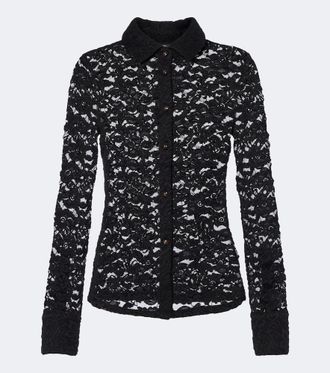 Veronica Beard Blusa semitransparente Wittaker de encaje