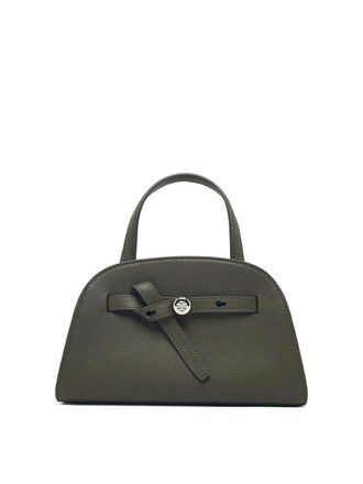 Tory Burch Romy Small Top Case In Green Leather