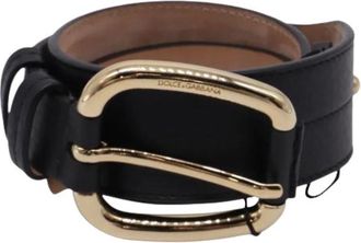 Dolce & Gabbana Pre-owned Buckle Belt - Dames - Vintage Accessoires - Zwart - ONE Size - Leer - Vintage