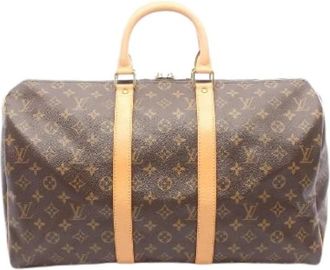 Louis Vuitton Pre-owned Keepall 45 Monogram Boston Bag - unisex - Vintage Weekendtas - Bruin - ONE Size - Leer - Vintage
