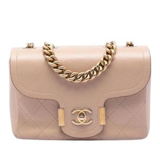 Chanel Pre-owned Vintage Flap Bag - Dames - Pre-owned - Beige - Maat: ONE Size Leer