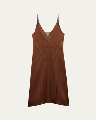 Prada Satin Crepe Midi Slip Dress