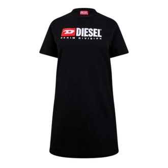 Diesel Womens/Ladies Graphic Print T-Shirt Dress (Black Print) - Size 8 UK