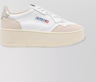 Autry low top leather platform sneakers
