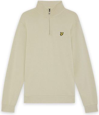 Lyle & Scott Mid Layers Loopback Quarter Zip Sweat - Heren - Sweatshirts - Beige - 2XL - Hoodies & sweatvesten