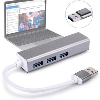OEM Adaptador Usb A Ethernet Con 3 Puertos, Concentrador Usb 3.0 4 En 1, Puerto Gigabit Ethernet Y Tres Puertos De Expansi&oacute;n Usb, Para Windows Y Mac, Cone
