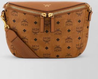 MCM diamond small fabric belt bag