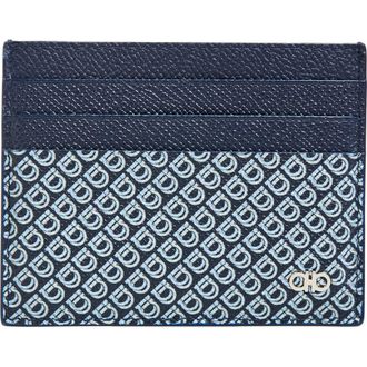 Ferragamo Micro Gancio Card Holder in New Navy Nero at Nordstrom