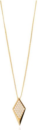 Versace Blade Crystal Ketting - unisex - Kettingen - Geel - ONE Size - Accessoires