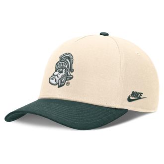 Nike Michigan State Primetime Rise Academic Nike Mens Dri-FIT College Adjustable Hat in Brown | NC060C3DMSV-6QM
