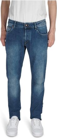 Hand Picked Heren, Jeans, Blauw, Maat: W37 Denim