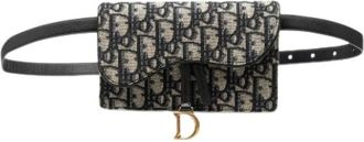 Dior Pre-owned Belt Bag - Dames - Vintage Heuptassen - Blauw - ONE Size - Leer - Vintage