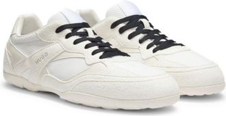 HUGO BOSS Mixed-material trainers with open mesh