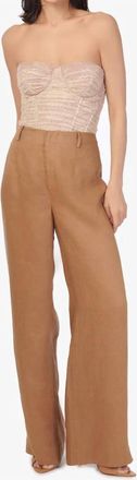 Cami NYC Iracemi High Rise Linen Pant In Butterscotch