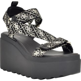 Guess Ocilia Platform Sandal in Black at Nordstrom Rack, Size 7.5