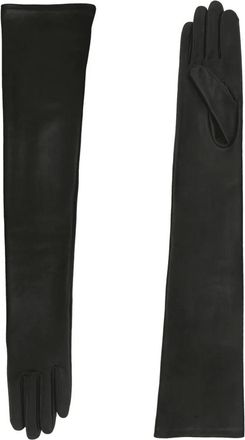 Agnelle Glamour Satijnen Handschoenen - Dames - Accessoires - Zwart - Maat: 7 IN Satijn