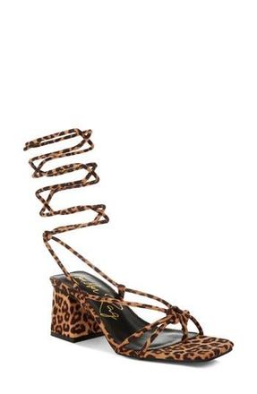 London Rag Piani Ankle Tie Sandal in Leopard at Nordstrom Rack, Size 7.5