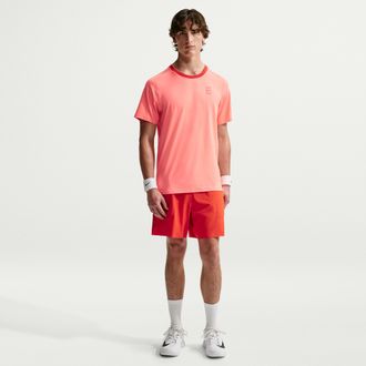 Nike Mens Court Advantage Dri-FIT 6 Tennis Shorts in Red | FZ6913-633