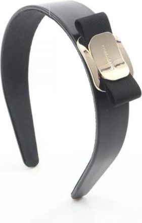 Ferragamo Pre-owned Leren Haaraccessoire - Dames - Vintage Accessoires - Zwart - ONE Size - Leer - Vintage