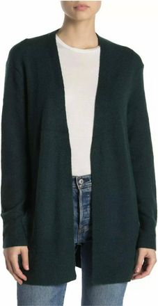 Madewell Walker Long Cozy Cardigan In Green
