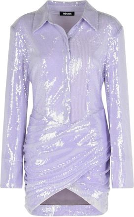 Rotate Misty Lilac Polyester Sequined Mini Dress