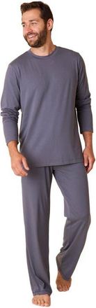 The Cats Pajamas Mens Pima Knit Pullover Set in Classic Steel at Nordstrom, Size Small