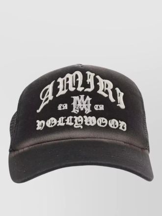 Amiri hollywood logo mesh back trucker hat