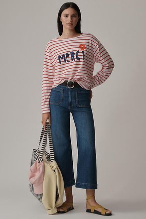 Maeve The Colette Crop Wide-Leg Jeans by Maeve
