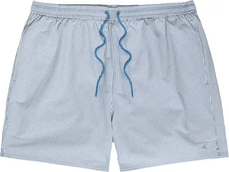 Calvin Klein Logo-embroidered Striped Seersucker Swim Shorts - Blue - XL