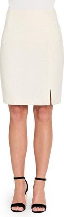 Tahari by ASL Bouclé Pencil Skirt in Vanilla at Nordstrom, Size 10