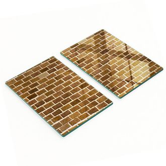 OEM Taglieri E Vassoi Decorativi In Vetro Con Motivo Muro Di Mattoni, 2x40x52 Cm