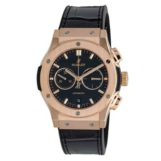 Hublot Pre-owned Hublot Classic Fusion Chronograph Mat Black Dial Mens Watch 541.OX.1181.LR