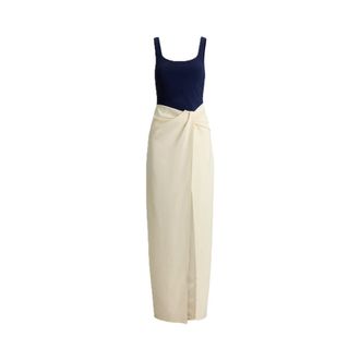 Ralph Lauren Twist-detail Two-Tone Maxi Dress - female - Ralph Lauren - Gowns - Multicolor - 2XS - Dresses