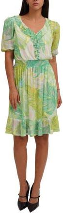 Sunny Leigh Ruffle Trim Mesh Dress in Remi at Nordstrom Rack, Size X-Large