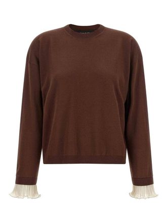 Fabiana Filippi Pleated cuffs sweater