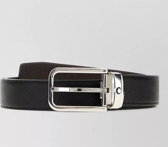Montblanc leather reversible belt