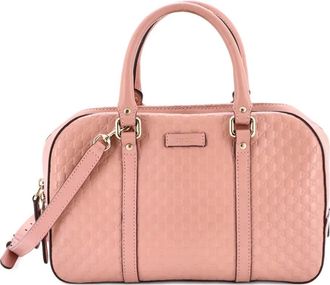 Gucci Convertible Top Handle Crossbody Bag Microguccissima Leather Medium satchel - Roze