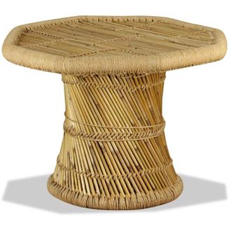 vidaXL Mesa De Centro Octogonal De Bamb&uacute; 60x60x45 Cm Vidaxl