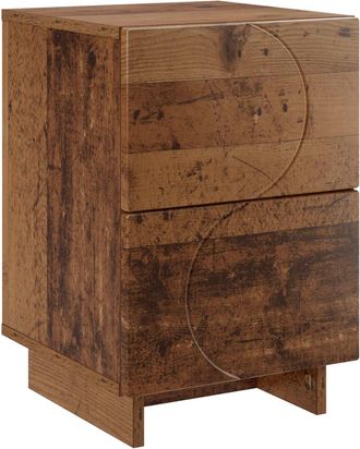 vidaXL Mesa De Noche Madera De Roble 33,5 X 34,5 X 50 Cm Vidaxl