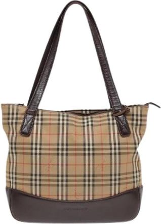 Burberry Pre-owned Tote Bags, female, Beige, Size: ONE SIZE Pre-owned Nova check tote