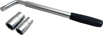 OEM Llave De Vaso Para Ruedas De Coche Ss5324 - Mango Extensible - Tama&ntilde;os De Vaso: 17 Mm, 19 Mm, 21 Mm, 23 Mm - Compatible Con Todos Los Veh&iacute;culos Est&aacute;nd